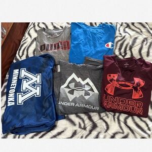 Lot of Boys tops and swim trunks size 10-12.